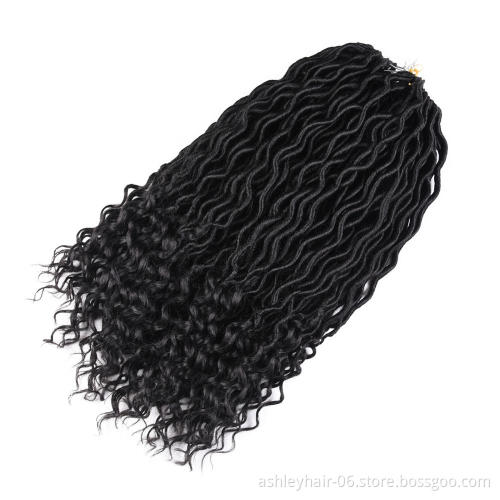 18 Inch High Quality Curly End Goddess Synthetic Hair Crochet Faux Locs